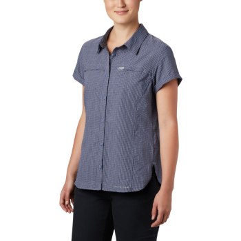 Columbia Silver Ridge Novelty Short Sleeve, Camisa Morados Para Mujer | 234801-YGI